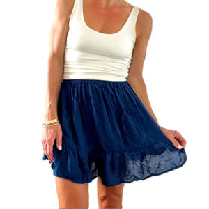 SEA Lustre Navy mini skirt